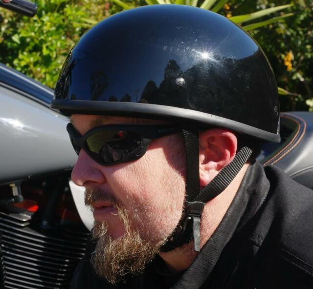 Low Profile Beanie Helmet Motorcycle Helmet Gloss or Matt Black DOT New For Harleys Riders
