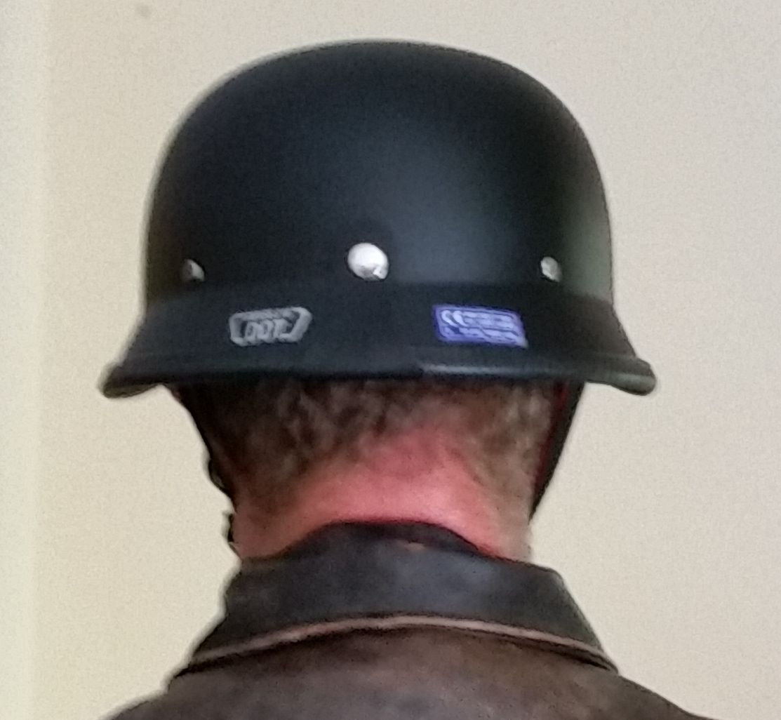 German style skull cap Motorcycle helmet Matt black DOT Newest For Har – FarKew