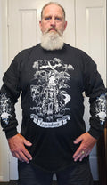 Ned Kelly on a Harley Eureka Flag Long Sleeve T Shirt