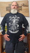 Ned Kelly on a Harley Eureka Flag Long Sleeve T Shirt