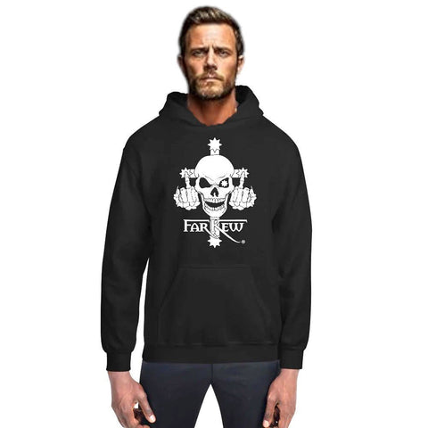 Far Kew Finger and Skull  Men's Hoodie