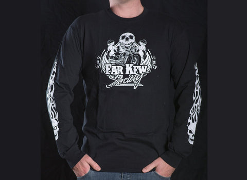 Far Kew Society Skull & V Rod Long Sleeve