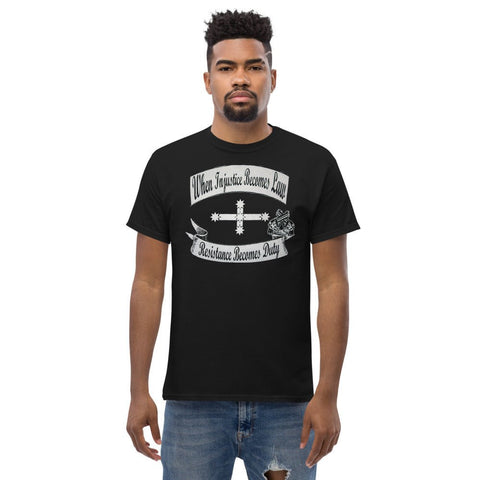 Injustice Becomes Law - Men's heavyweight T-Shirt