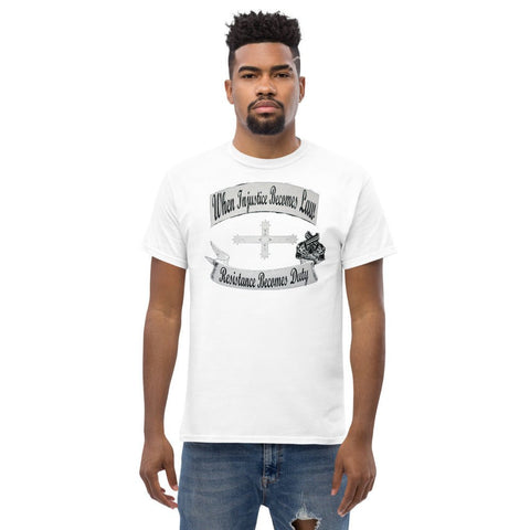 Injustice Becomes Law - Men's heavyweight T-Shirt