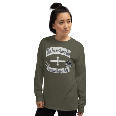 Injustice Becomes Law - Ladies Long Sleeve Shirt