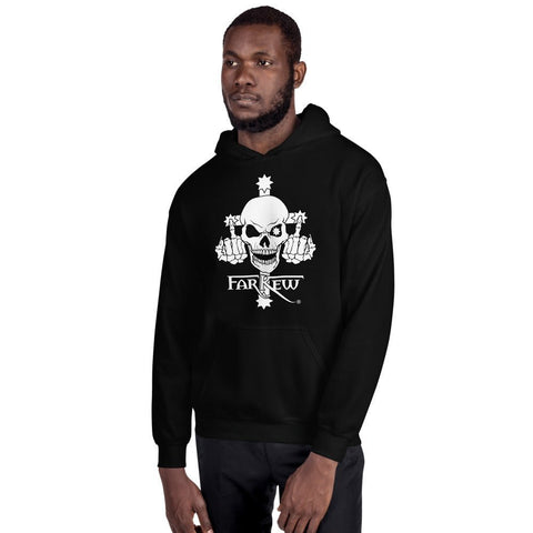 Far Kew Finger and Skull  Men's Hoodie