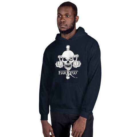 Far Kew Finger and Skull  Men's Hoodie