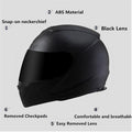 Black Full Face Helmet with Dark Visor New Comfortable