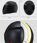 Black Full Face Helmet with Dark Visor New Comfortable